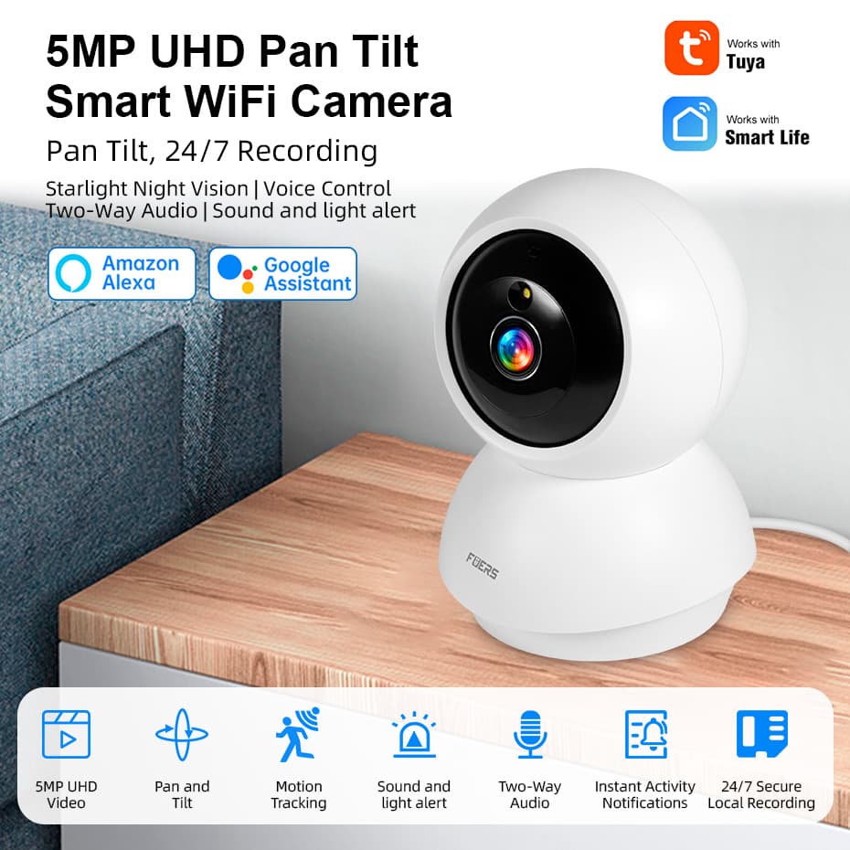 Cámara IP 4K interior con seguimiento